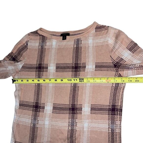 ANN TAYLOR Marled Knit White & Maroon Sweater Size M - Picture 6 of 8